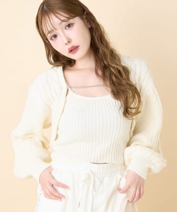 one after another NICE CLAUP(ワンアフターアナザー ナイスクラップ) ケーブルニットアンサンブル