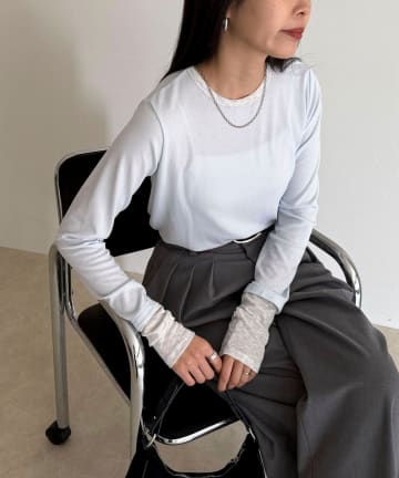 FREDY & GLOSTER(フレディ アンド グロスター) シアーリブレイヤードロンTシャツ