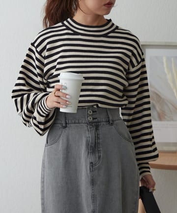 NICE CLAUP / OLIVE des OLIVE OUTLET(ナイスクラップ  / オリーブ デ オリーブ アウトレット) 【RMAF】ラメリブニット