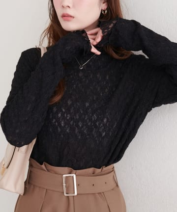 natural couture(ナチュラルクチュール) リバーシブルタートルトップス