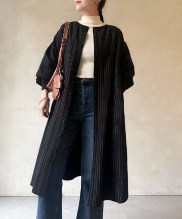 BEARDSLEY(ビアズリー) 袖口ニットシャツワンピース