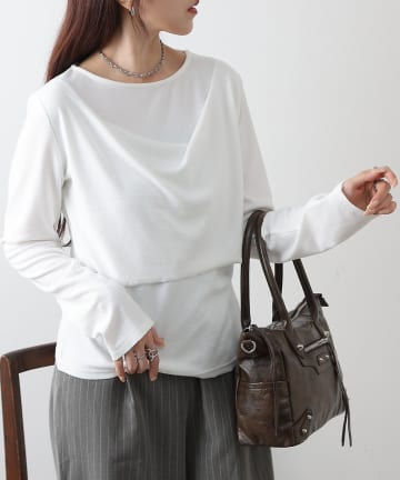 COLONY 2139(コロニー トゥーワンスリーナイン) レイヤード風カットトップス