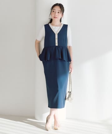 La boutique BonBon(ラブティックボンボン) 【今すぐお届け！・オケージョン対応】ペプラムジャンドレ