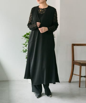 ear PAPILLONNER(イア パピヨネ) 《オケージョン/マルチウェイ/プリーツ》ベスト風ワンピース【SUM1 STYLE(スミスタイル)】