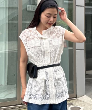 OUTLET(アウトレット) 【CIAOPANIC TYPY】レースミリタリーベスト