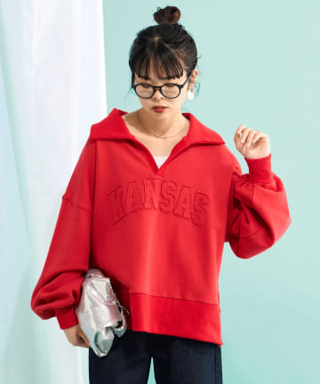 OUTLET(アウトレット) 【CIAOPANIC TYPY】襟付きスキッパーロゴスウェット