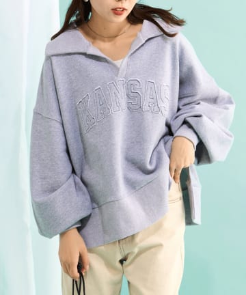 OUTLET(アウトレット) 【CIAOPANIC TYPY】襟付きスキッパーロゴスウェット