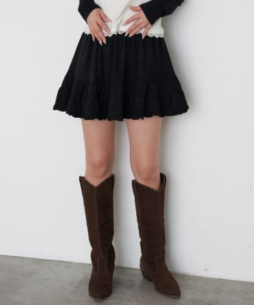 OUTLET(アウトレット) 【RAY CASSIN】ヒョウ柄ティアードミニスカート