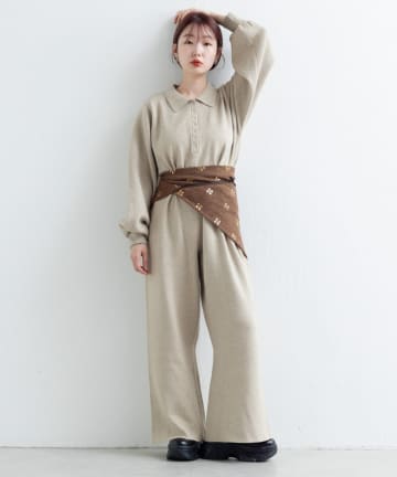 OUTLET(アウトレット) 【Kastane】ニットオールインワン