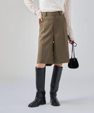 OUTLET(アウトレット) 【mystic】ウールライクハーフパンツ