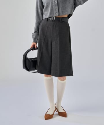 OUTLET(アウトレット) 【mystic】ウールライクハーフパンツ