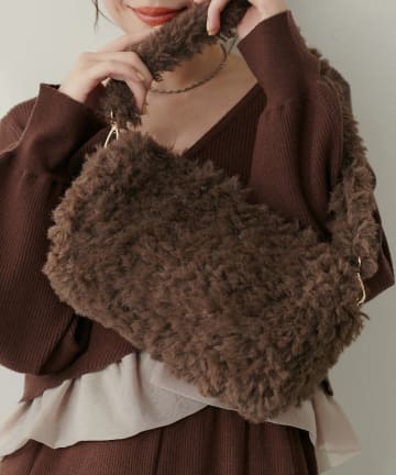 NICE CLAUP / OLIVE des OLIVE OUTLET(ナイスクラップ  / オリーブ デ オリーブ アウトレット) 【natural couture】ファーミニバッグ