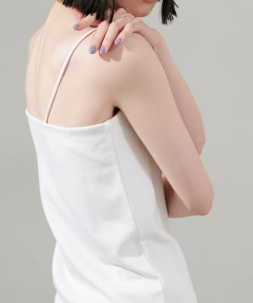 NICE CLAUP / OLIVE des OLIVE OUTLET(ナイスクラップ  / オリーブ デ オリーブ アウトレット) 【LARUTA】カップ付きレーヨンポンチキャミ