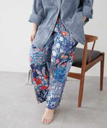 Remind me and forever(リマインドミーアンドフォーエバー) 【nane】【India series】パッチワークイージーパンツ