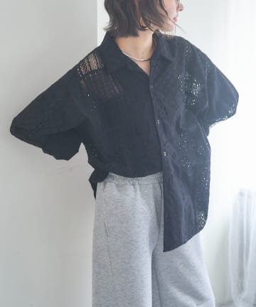 Remind me and forever(リマインドミーアンドフォーエバー) 【nane】【India series】パッチワークレースブラウス