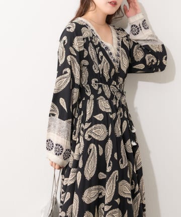 Remind me and forever(リマインドミーアンドフォーエバー) 【India series】【nane/WEB限定】エスニック柄マキシワンピース