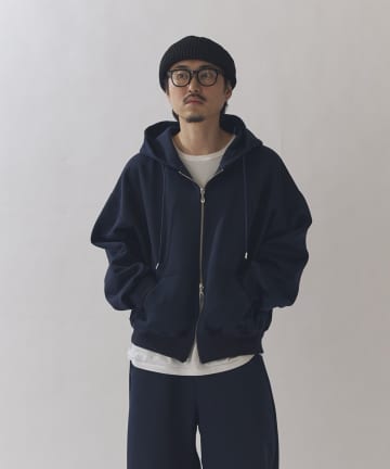 Lui's(ルイス) リラックス フードジップブルゾン