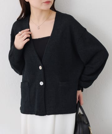 COLLAGE GALLARDAGALANTE(コラージュ ガリャルダガランテ) 【ゆったり着れる】コットン混カーディガン
