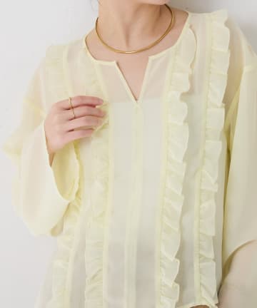 COLLAGE GALLARDAGALANTE(コラージュ ガリャルダガランテ) ラッフルシアーブラウス