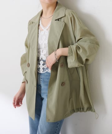 COLLAGE GALLARDAGALANTE(コラージュ ガリャルダガランテ) 【軽量200g！】エアーナイロンミドルトレンチコート