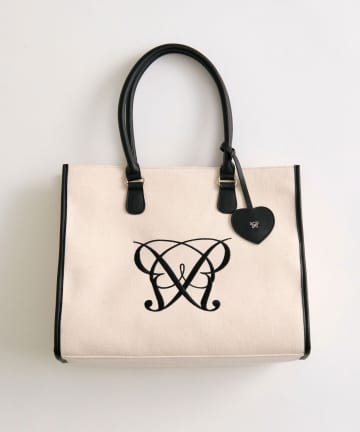 OLIVE des OLIVE(オリーブ デ オリーブ) Aimerianejoieハートミラーチャーム付きトート