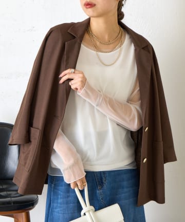 Jena　espace merveilleux(ジェナ　エスパスメルヴェイユ) チュールインナーカットソー