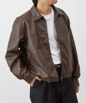 COLONY 2139(コロニー トゥーワンスリーナイン) フェイクレザージップブルゾン