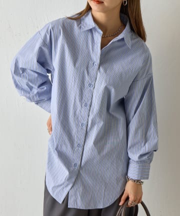 COLONY 2139(コロニー トゥーワンスリーナイン) 【WEB限定】ストライプBIGシャツ