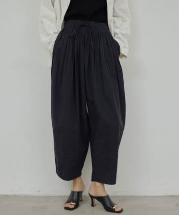 GALLARDAGALANTE(ガリャルダガランテ) 【1/1(木)12:00～予約開始】【Dhritië】【手洗い可】ギャザーワイドパンツ