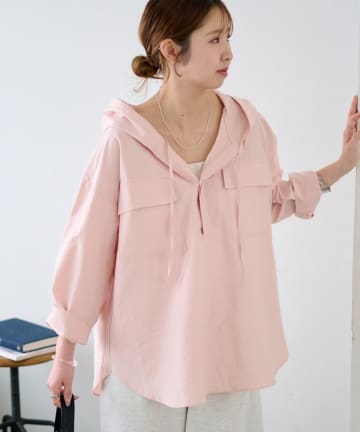 DISCOAT(ディスコート) 【Enlude】フードスキッパーシャツ《ユニセックス》