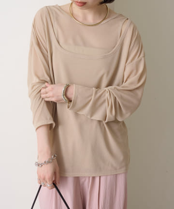 OUTLET(アウトレット) 【Omekashi】シアーレイヤードロンＴ