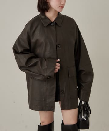 mline(エムライン) [mline]オーバーシルエット レザージャケット