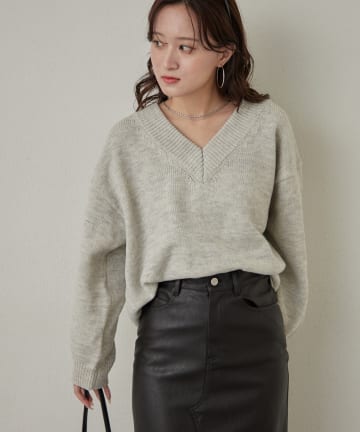 mline(エムライン) [mline]ミックスＶニット