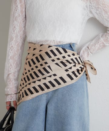 mystic(ミスティック) ジオメトリック柄 スカーフ