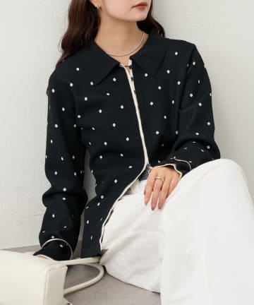 mystic(ミスティック) 長袖ポロニット