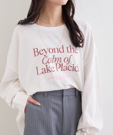 mystic(ミスティック) 配色BIGロゴロングTシャツ