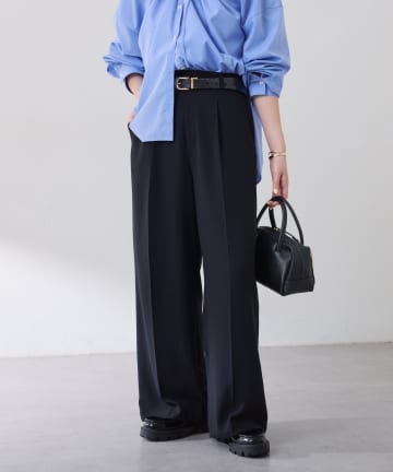 COLLAGE GALLARDAGALANTE(コラージュ ガリャルダガランテ) 【高機能/とろみパンツ/マイナス3kg/5サイズ展開】ジャージワイドパンツ