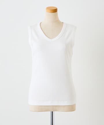 COLLAGE GALLARDAGALANTE(コラージュ ガリャルダガランテ) 【CEPIE./セピエ】Vネックフライスノースリーブ