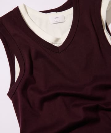 COLLAGE GALLARDAGALANTE(コラージュ ガリャルダガランテ) 【CEPIE./セピエ】Vネックフライスノースリーブ