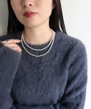 FREDY & GLOSTER(フレディ アンド グロスター) ライスパールフックロングネックレス