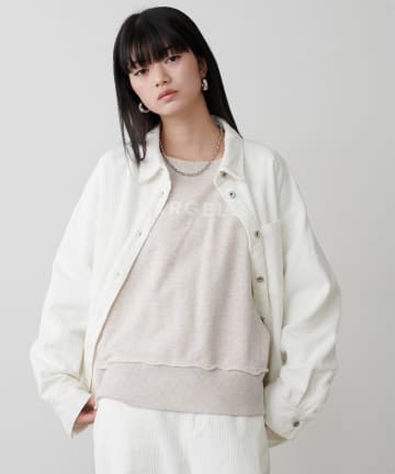 LARUTA(ラルータ) ラグラン前後2WAYロゴ裏毛プルオーバー