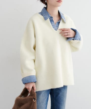 LARUTA(ラルータ) 接結Wフェイスフェザーニットプルオーバー