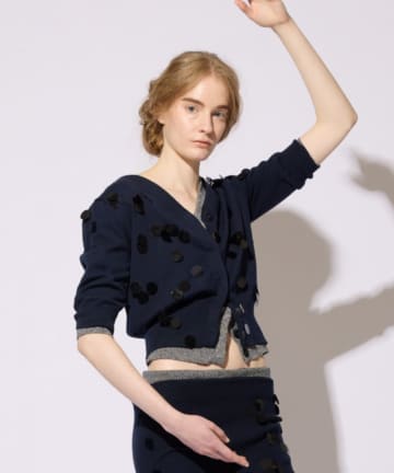 COLLAGE GALLARDAGALANTE(コラージュ ガリャルダガランテ) 【CEPIE./セピエ】スパンコールカーディガン