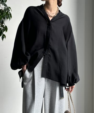 DOUDOU(ドゥドゥ) 【WEB限定】バックチュールブラウス