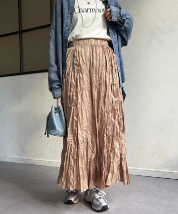 Chez toi(シェトワ) クリンクルワッシャースカート