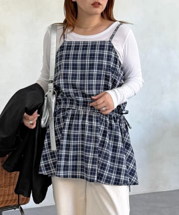 CPCM(シーピーシーエム) ウエストリボンキャミチュニック