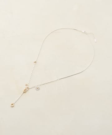 DISCOAT(ディスコート) 【GOLDY】ソリッドフラワーY字ネックレス