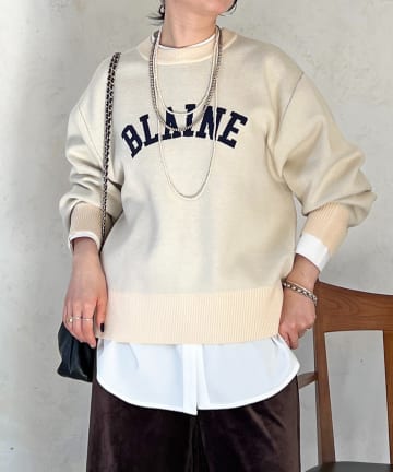 Croisiere(クロジエール) ロゴニットスエットプルオーバー