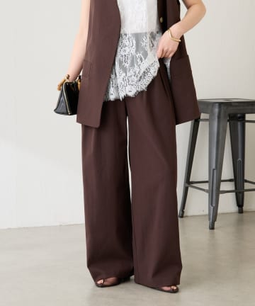 COLLAGE GALLARDAGALANTE(コラージュ ガリャルダガランテ) 【サイズ展開豊富/高機能】シェルタリング3タックパンツ