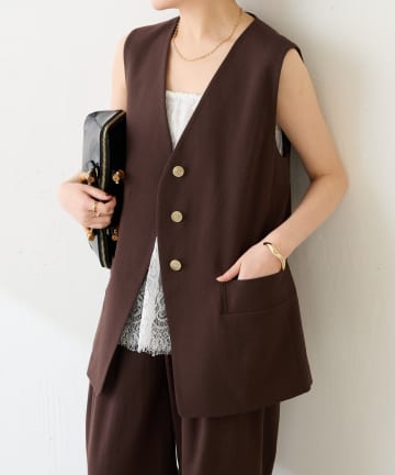 COLLAGE GALLARDAGALANTE(コラージュ ガリャルダガランテ) 【高機能素材】シェルタリングジレ/カセット服